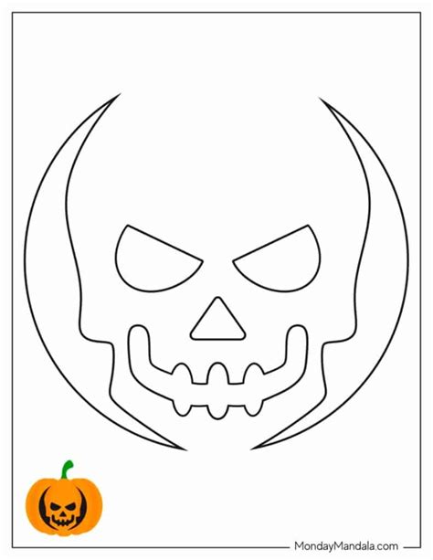 Skull Pumkin Printable Pattern