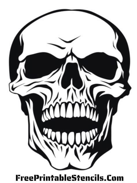 Skull Stencil Art Printable