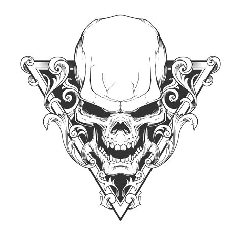 skull tattoo stencils for men