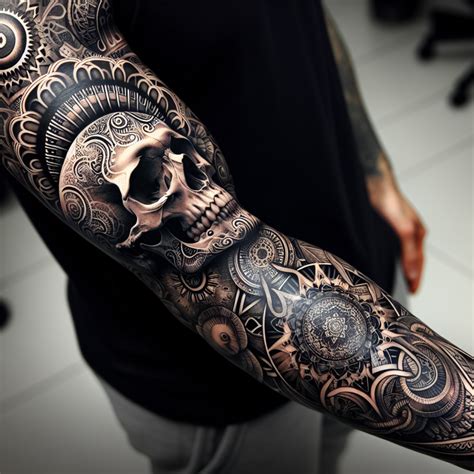 skull tattoos for arm