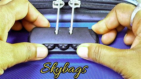 Skybags Combination Lock Reset