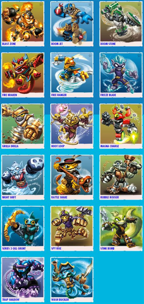 Skylanders Swap Force List Printable