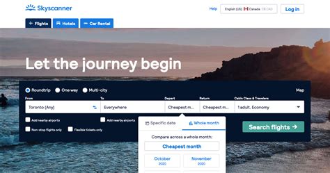 skyscanner canada