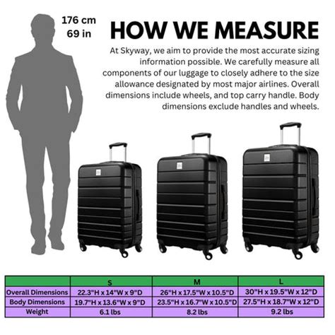 Skyway Luggage Sizes