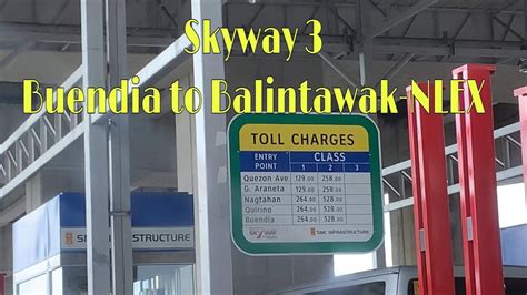 skyway toll fee from balintawak to buendia