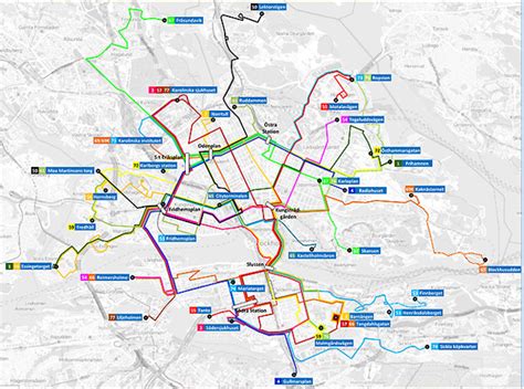 Busshållplatser Stockholm Karta Karta Mellersta