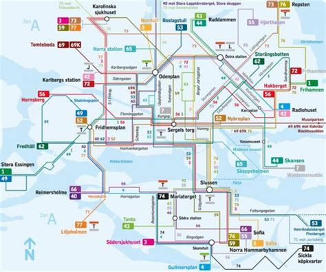 Busshållplatser Stockholm Karta Karta Mellersta