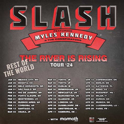 slash myles kennedy tour 2024 setlist