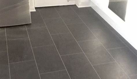 black slate tile floor Black Slate TileEffect Laminate Flooring