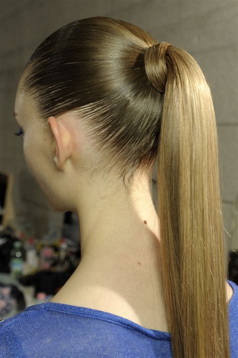 Sleek Ponytail best hairstyle for one shoulder dress