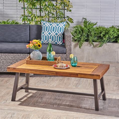 sleek wood coffee table