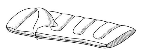 Sleeping Bag Line Drawing