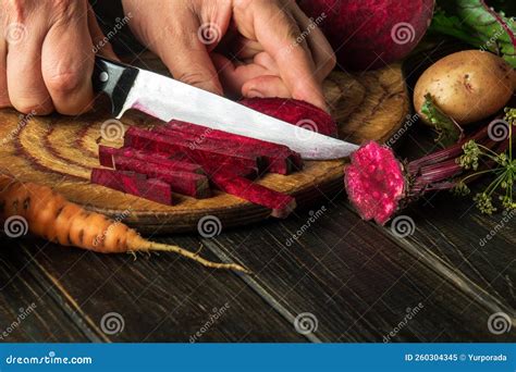 slicing dicing beetroot