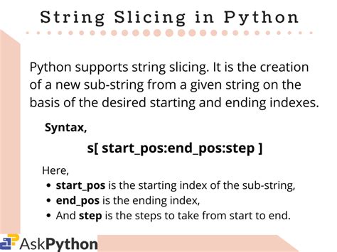 slicing in python string