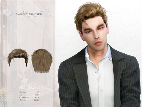 Sims 4 Hairs Mystufforigin Short Slicked Back hair for Boys