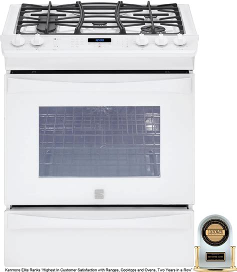 Slide In Gas Range In White