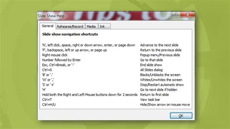 Slide Show Keyboard Command