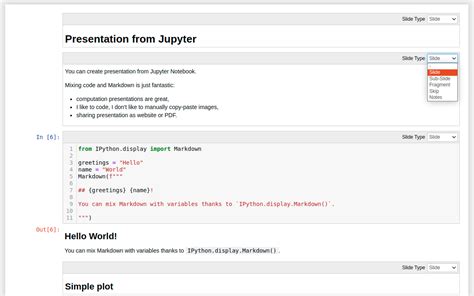 Slide Type Jupyter Notebook