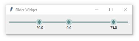 Slider Widget In Tkinter
