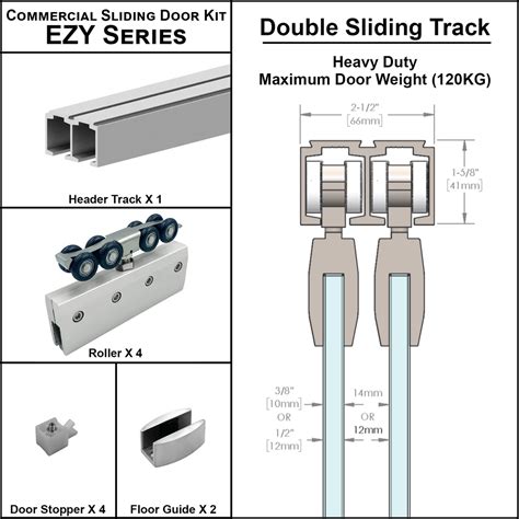 Sliding Double Door Track