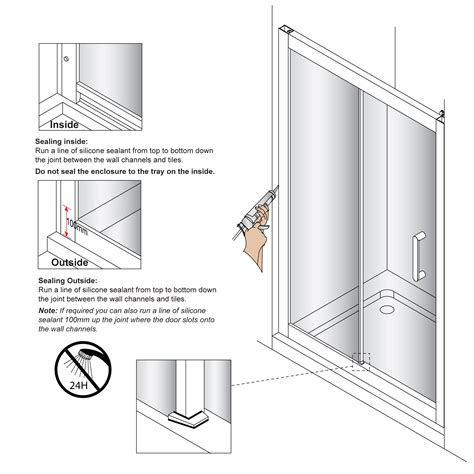 sliding shower door installation instructions