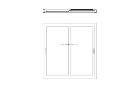 Sliding Window Elevation Cad Block