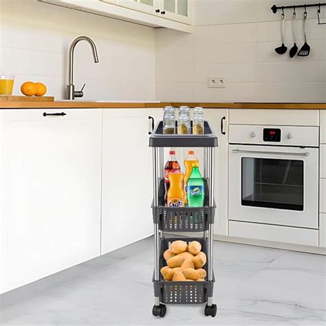 Slim Trolley Storage Rack