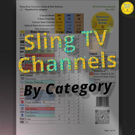 Sling Tv Guide Printable