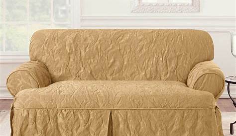 Sure Fit Stretch Suede T-Cushion Two Piece Loveseat Slipcover - Walmart
