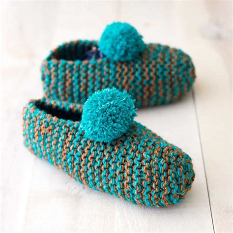 Slippers Knit Flat Knitting Patterns In the Loop Knitting