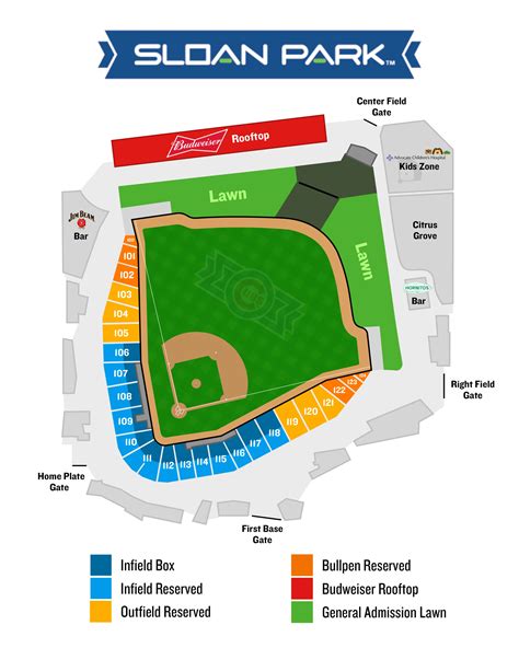 Sloan Park Seating Chart Printable
