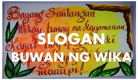 Filipino At Mga Katutubong Wika Slogan