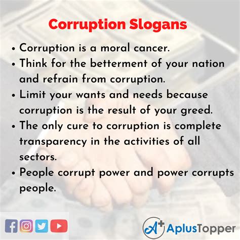 slogan for corruption free india