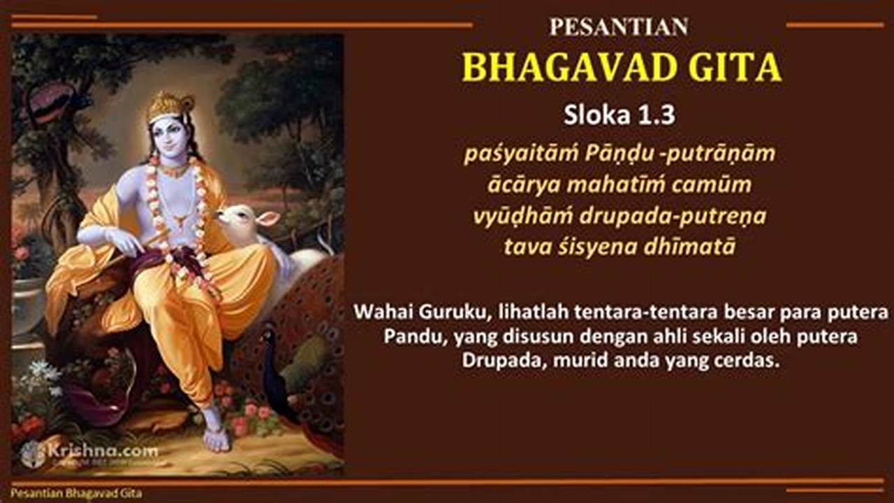 Sloka Bhagawad Gita Dan Terjemahannya