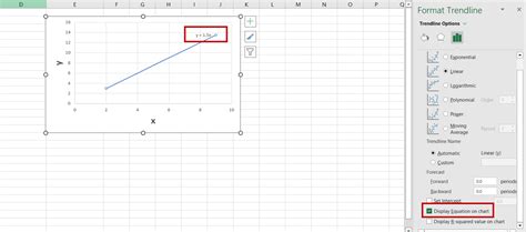 slope equation in excel