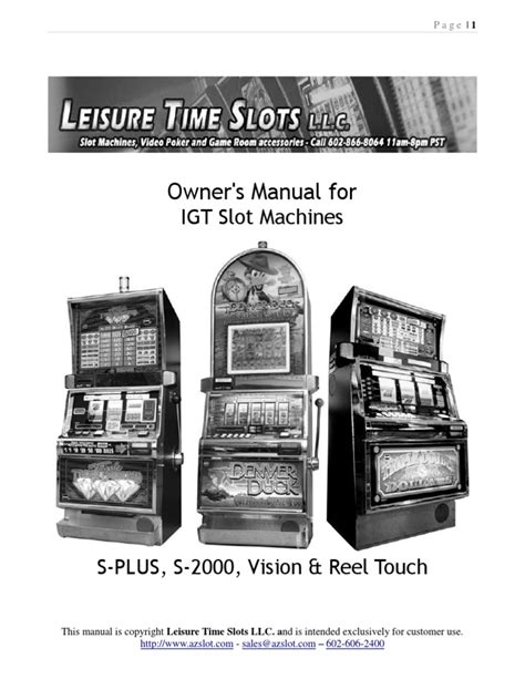 slot machine manual pdf