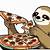 sloth eating pizza