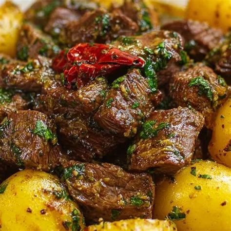 Slow Cooked Garlic Beef