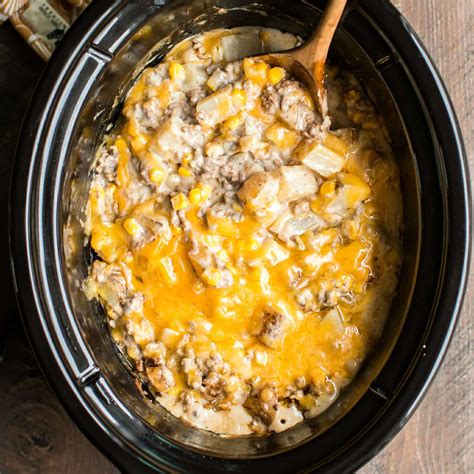 slow cooker hamburger hash recipe