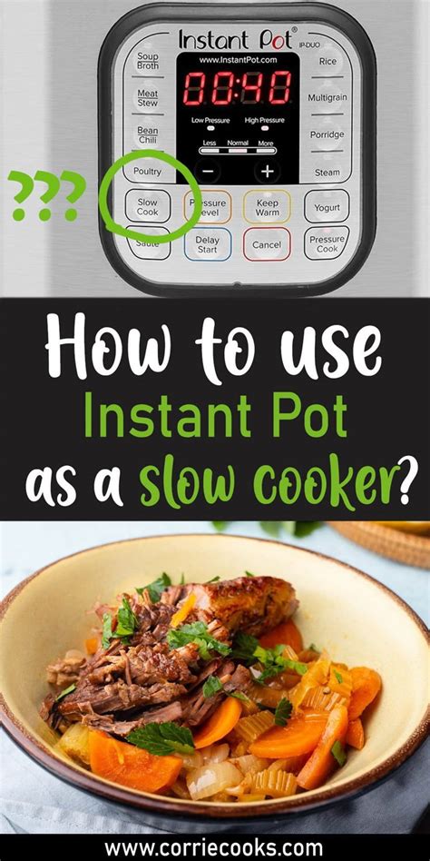 Slow Cooking Using Instant Pot