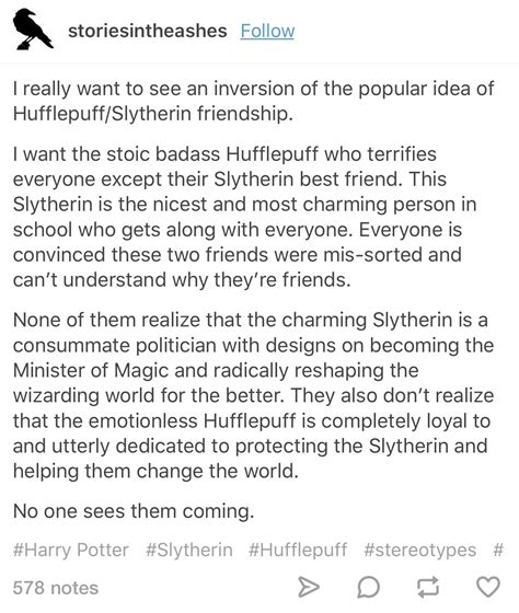 slytherin and hufflepuff relationship