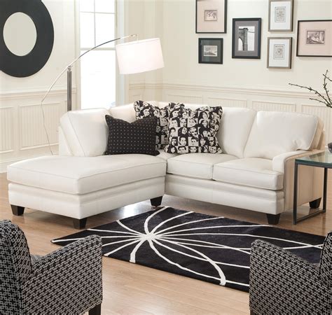 Small Sectional Sofa with Contemporary Look by Smith Brothers Wolf