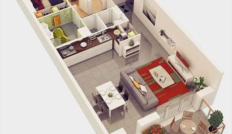Pretty much in love with the layout of this tiny 2-bedroom apartment
