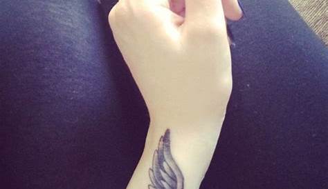Small Angel Wings Tattoo On Wrist Wing s , s,