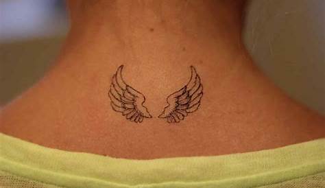 small angel wings tattoo Small wrist tattoos, Small