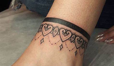 Small Ankle Bracelet Tattoo Names Designs
