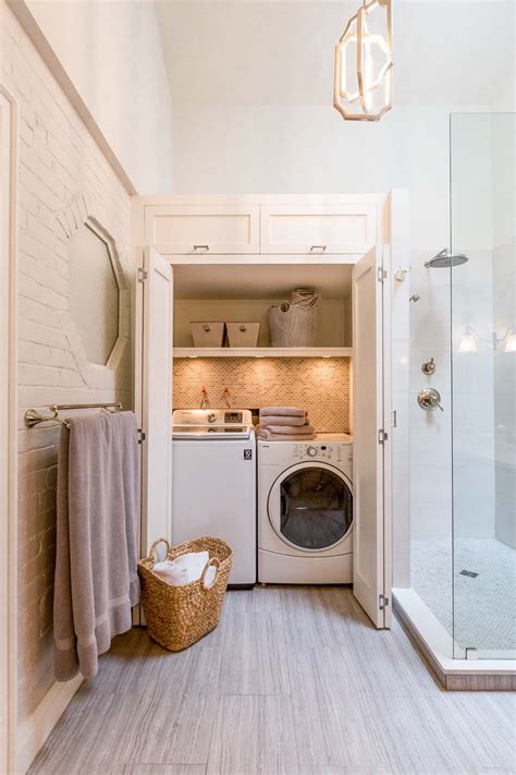 Small Bathroom Combined Laundry Ideas