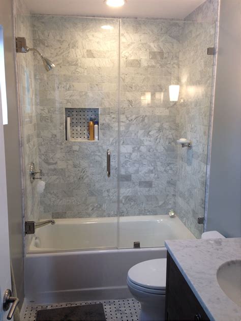 Small Soaking Tub Inside Walk In Shower Combination Combo Bathroom