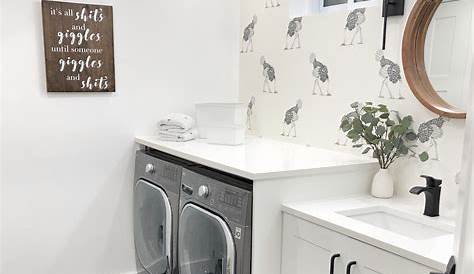 shower and laundry machine side by side | Laundry bathroom combo