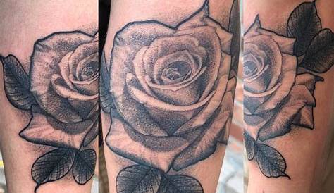 Small Black And Gray Rose Tattoo Pin On